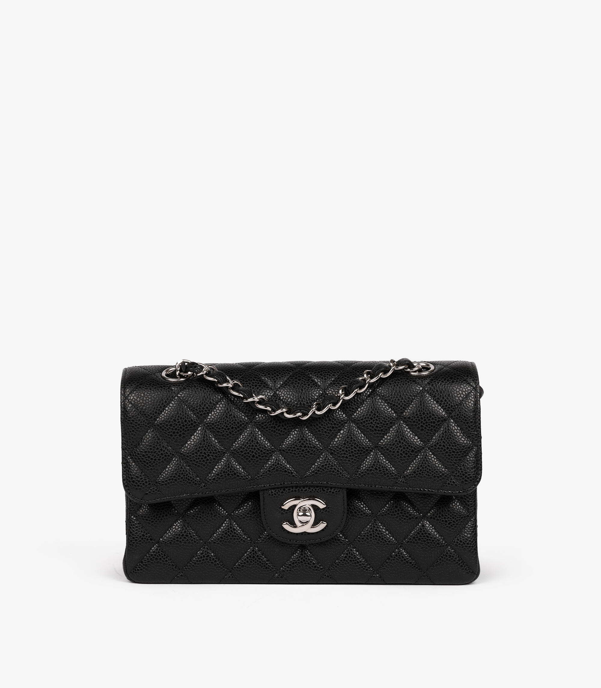 CHANELリボン1ロール100m黒 CHANEL 1995年頃製 キャビアスキンマドモアゼルステッチCCターン