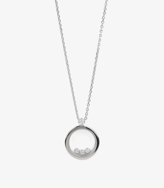 Diamond 18ct White Gold Happy Diamonds Icons Pendant