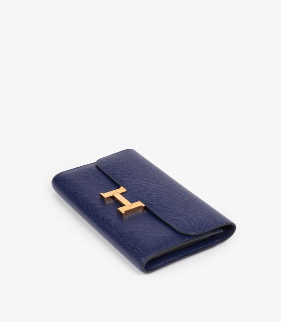 Blue Epsom Leather Constance To Go Slim Wallet