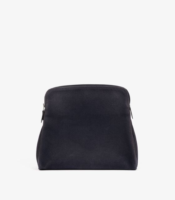 Blue Indigo Toile Canvas & Swift Leather Eevoo Pouch