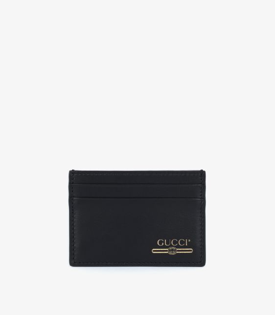 Black Smooth Calfskin Leather Cardholder