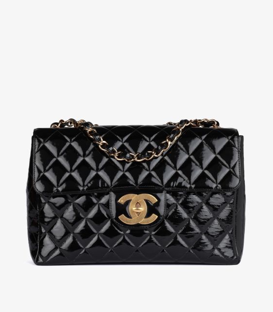 Chanel Black Iridescent Calfskin Sheriff Star Flap Bag | CB939