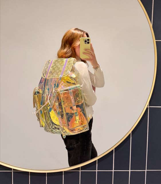 x Virgil Abloh Iridescent Monogram PVC Prism Christopher Backpack GM