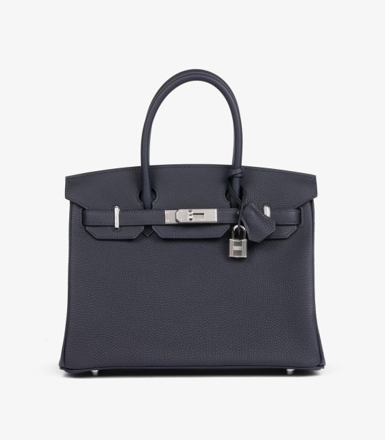 Bleu Nuit Togo Leather Birkin 30cm Retourne