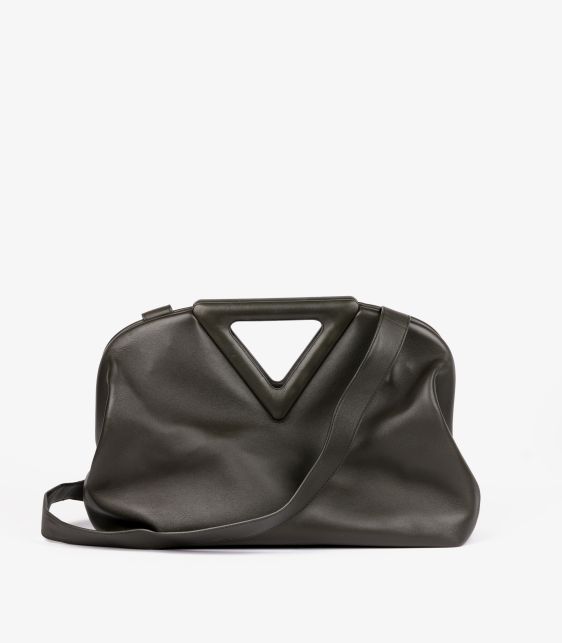 Khaki Calfskin Leather Medium The Point