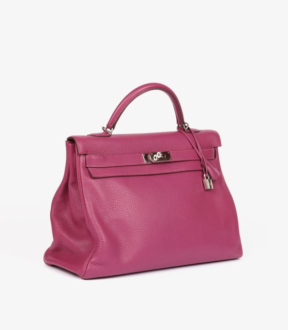 Tosca Clemence Leather Kelly 40cm Retourne