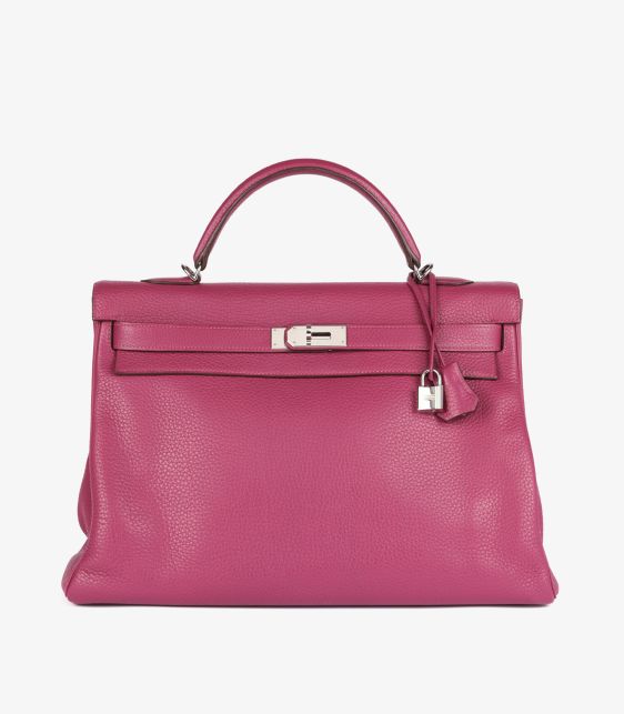 Tosca Clemence Leather Kelly 40cm Retourne