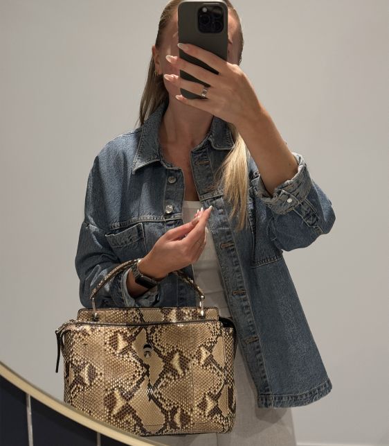 Natural Python Leather Dotcom