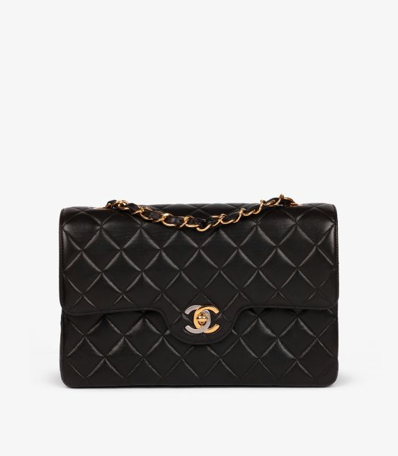 Black Quilted Lambskin Vintage Paris-Limited Small Classic Double Flap Bag