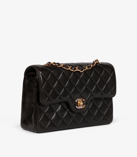 Black Quilted Lambskin Vintage Paris-Limited Small Classic Double Flap Bag