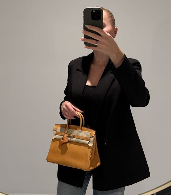 Toffee Peau De Porc Leather Birkin 25cm Retourne