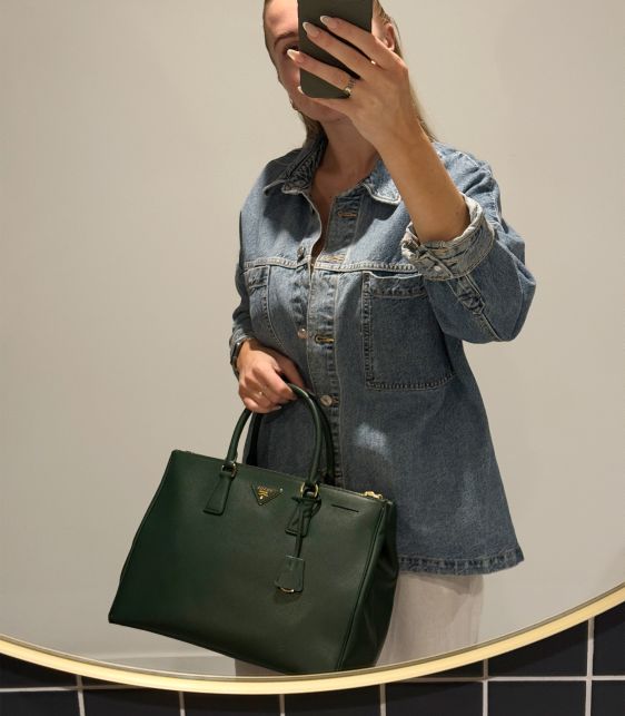 Lauro Saffiano Lux Leather Special Order Large Galleria Tote
