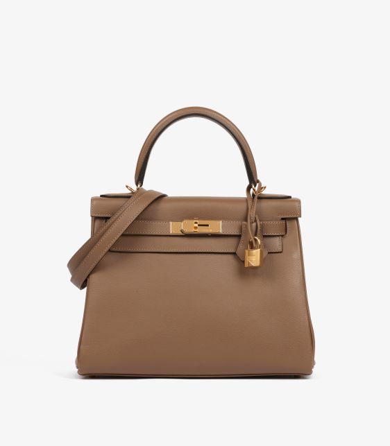 Beige de Weimar Evercolour Leather Kelly 28cm Retourne