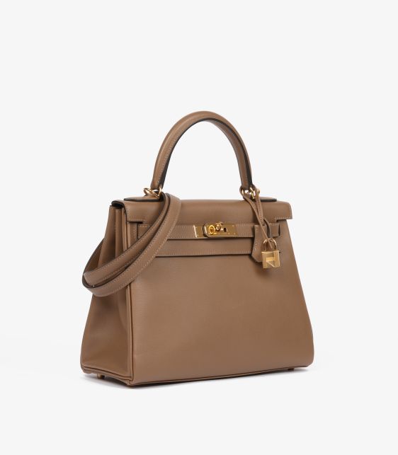 Beige de Weimar Evercolour Leather Kelly 28cm Retourne