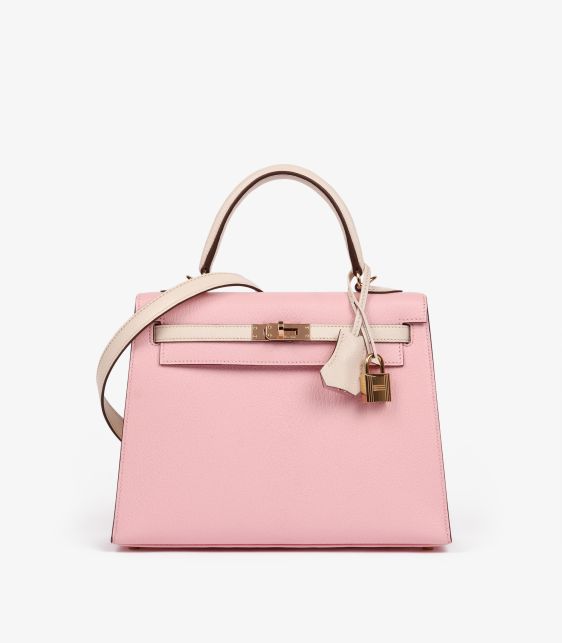 Rose Sakura & Nata Chevre Mysore Leather HSS Special Order Kelly 25cm Sellier