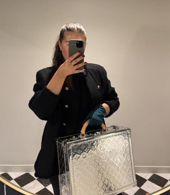 x Virgil Abloh Silver Miroir Monogram Vinyl & Vachetta Leather Cotteville 40