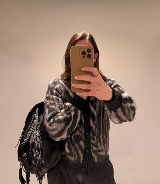 Black Calfskin Leather Studded Fringe Festival Backpack