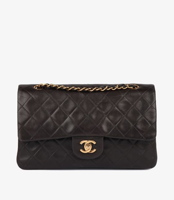 Black Quilted Lambskin Vintage Medium Classic Double Flap Bag