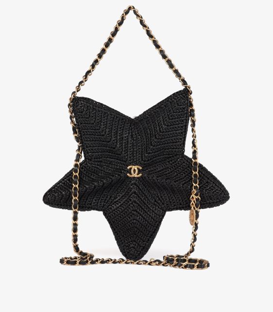 Chanel Pre-Owned Black Star Coco Beach Bag Top Handle CB1630 | Xupes