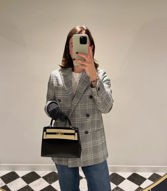 Black Box Calf Leather Kelly 25cm Sellier