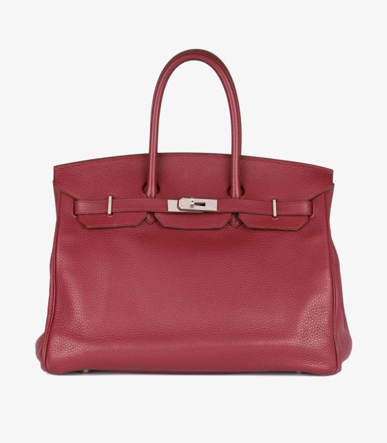 Rubis Clemence Leather Birkin 35cm Retourne