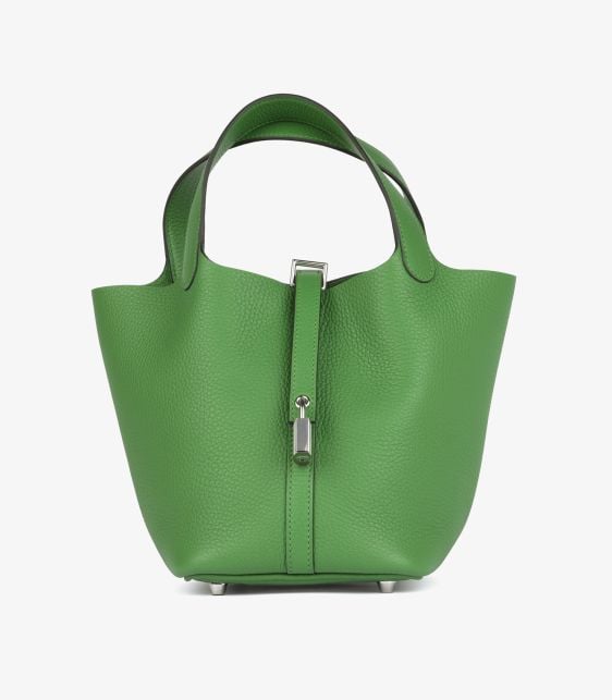 Vert Yukka Clemence Leather Picotin Lock 18