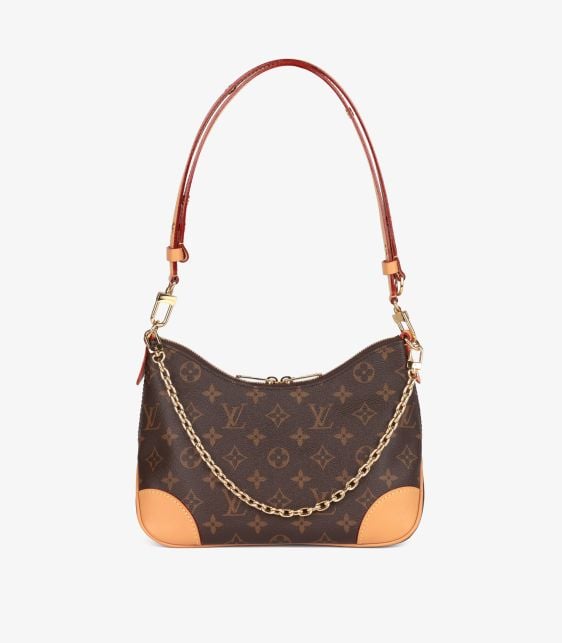 Brown Monogram Coated Canvas & Vachetta Leather Boulogne PM