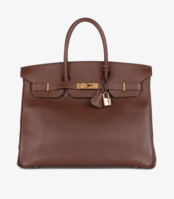 Havane Courchevel Leather Vintage Birkin 35cm Retourne
