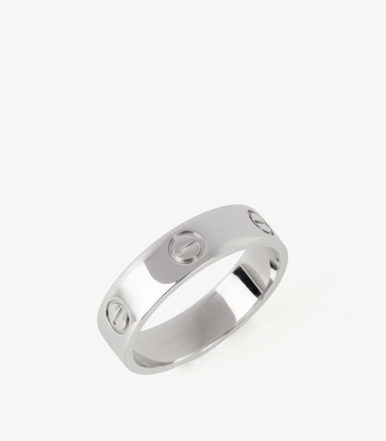 18ct White Gold Love Band Ring