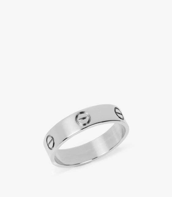 18ct White Gold Love Band Ring