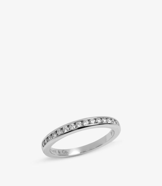 Brilliant cut Diamond Platinum Half Eternity Ring