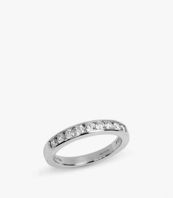 Brilliant cut Diamond Platinum Half Eternity Ring