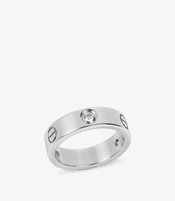 3 Diamond 18ct White Gold Love Band Ring