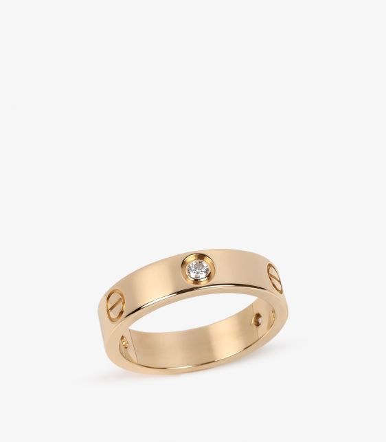 3 Diamond 18ct Yellow Gold Love Band Ring