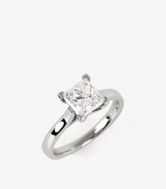 1.89ct Princess Cut Platinum Engagement Ring