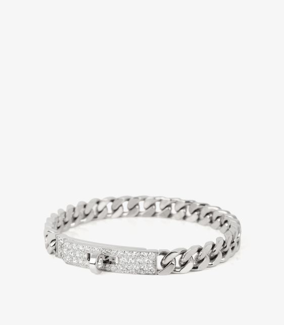 18ct White Gold Diamond Kelly Gourmette SH Bracelet
