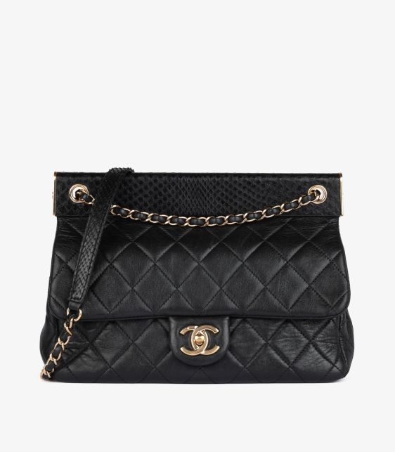 Chanel Pre-Owned Black Medium Classic Single Flap Bag HB5181 | Xupes
