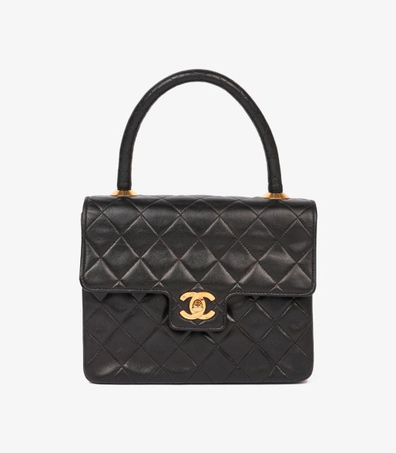 Black Quilted Lambskin Vintage Mini Classic Kelly
