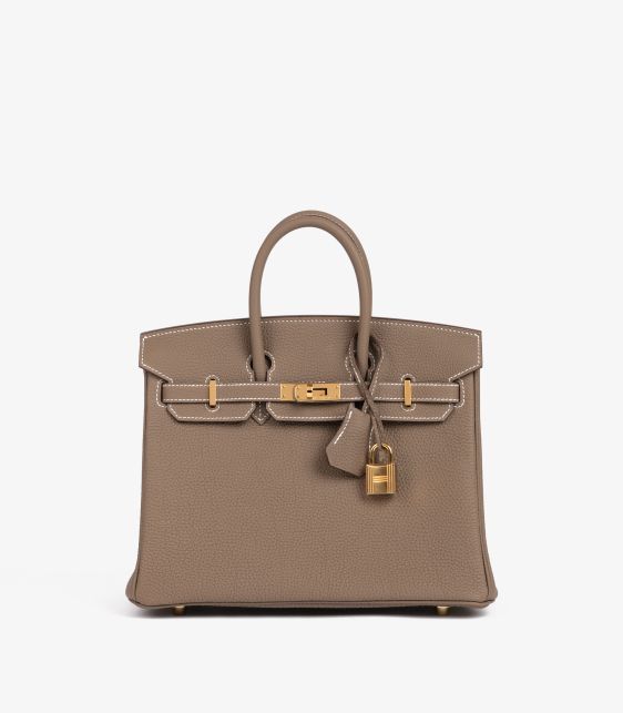 Etoupe Togo Leather Birkin 25cm Retourne