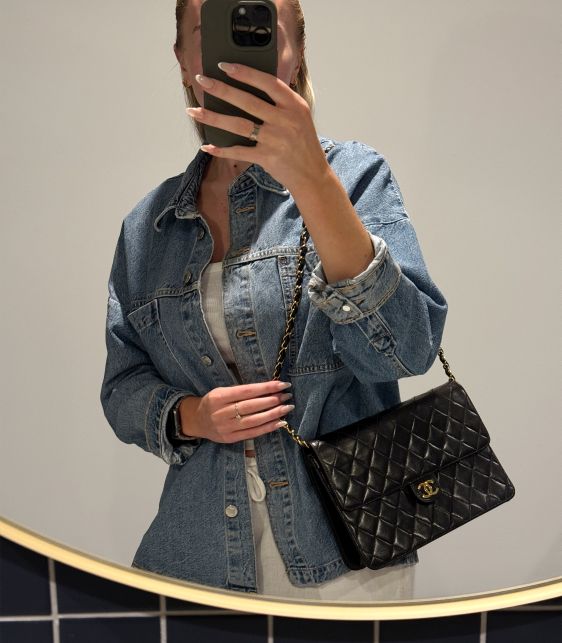 Black Quilted Lambskin Vintage Medium Classic Single Flap Bag