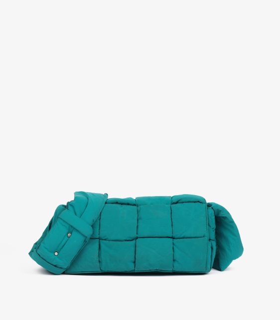Turquoise Woven Nylon Padded Tech Cassette with Pouch