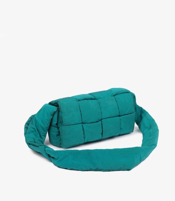 Turquoise Woven Nylon Padded Tech Cassette with Pouch