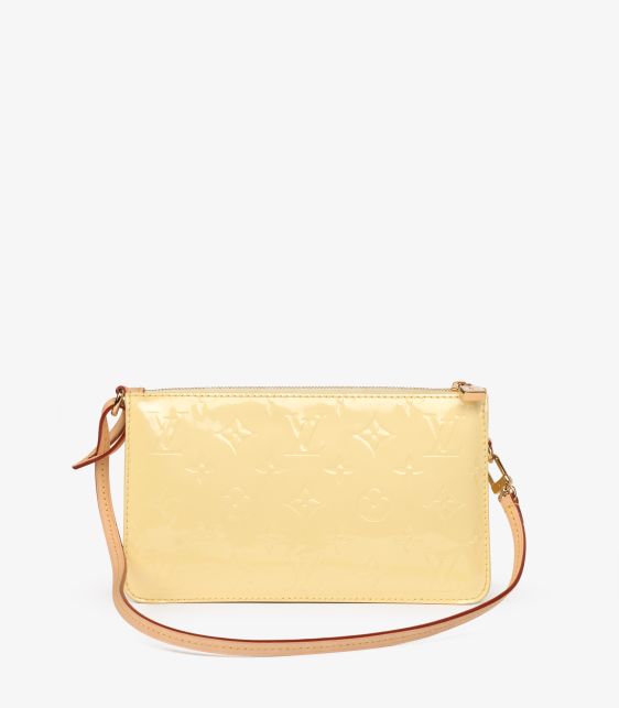 Pastel Yellow Monogram Vernis Leather LV Remix Pochette Lexington