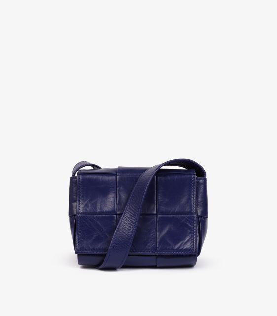 Purple Shiny Aged Maxi Intrecciato Woven Calfskin Leather Candy Cassette