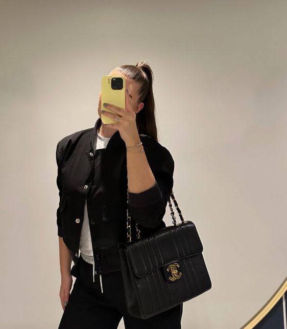 Black Vertical Quilted Caviar Leather Vintage Jumbo XL Classic Single Flap Bag