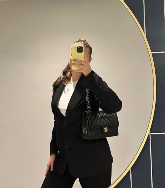 Black Quilted Lambskin Vintage Medium Classic Double Flap Bag