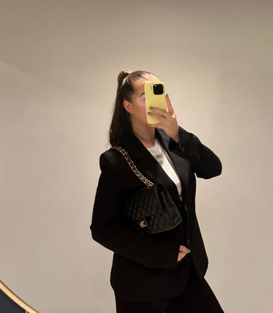 Black Quilted Lambskin Vintage Medium Classic Double Flap Bag