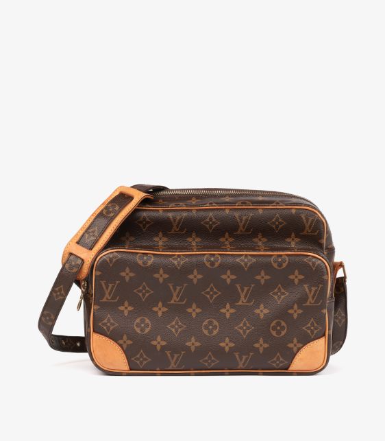 Brown Monogram Coated Canvas & Vachetta Leather Vintage Nile