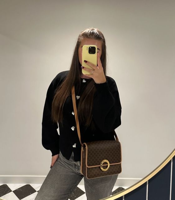 Brown Macadam Monogram Coated Canvas & Calfskin Leather Vintage Messenger Bag