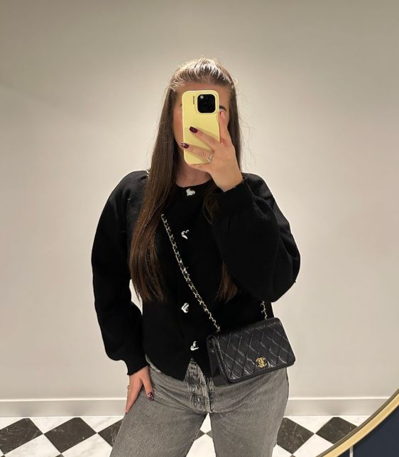 Black Quilted Lambskin Vintage Rectangular Mini Full Flap Bag